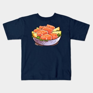 Feeling fancy with this fresh Japanese salmon sashimi Kids T-Shirt